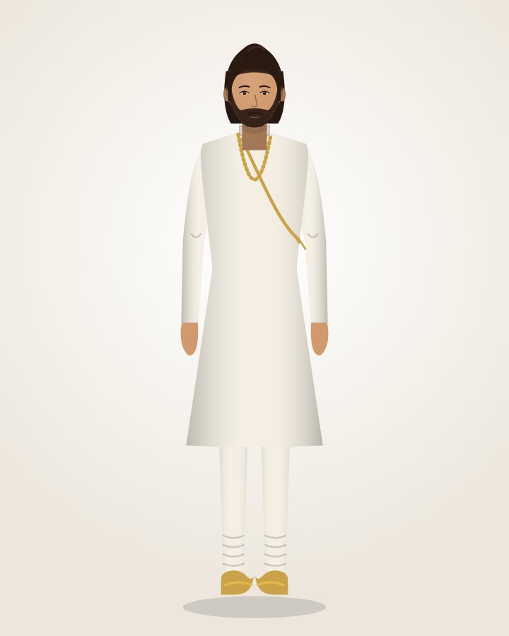 White Angrakha & Churidar