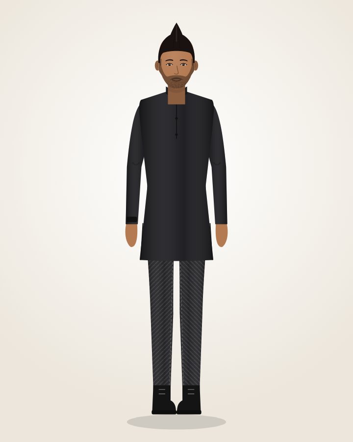Black Kurta & Black Jeans