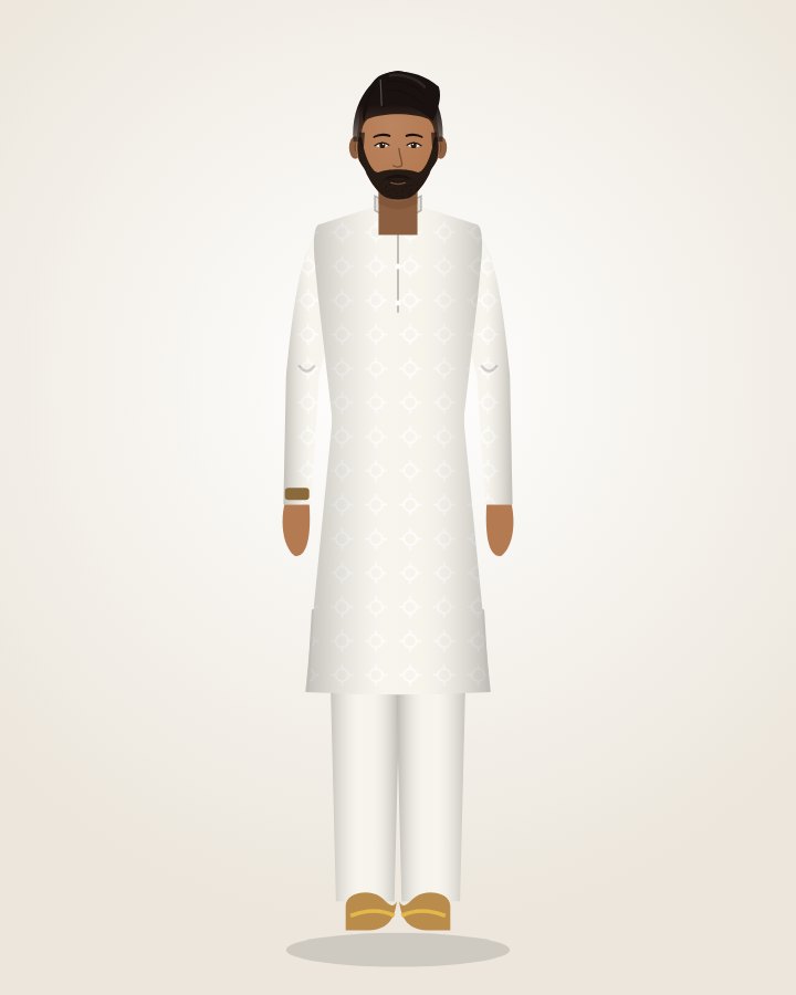 White Chikankari Kurta Pyjama