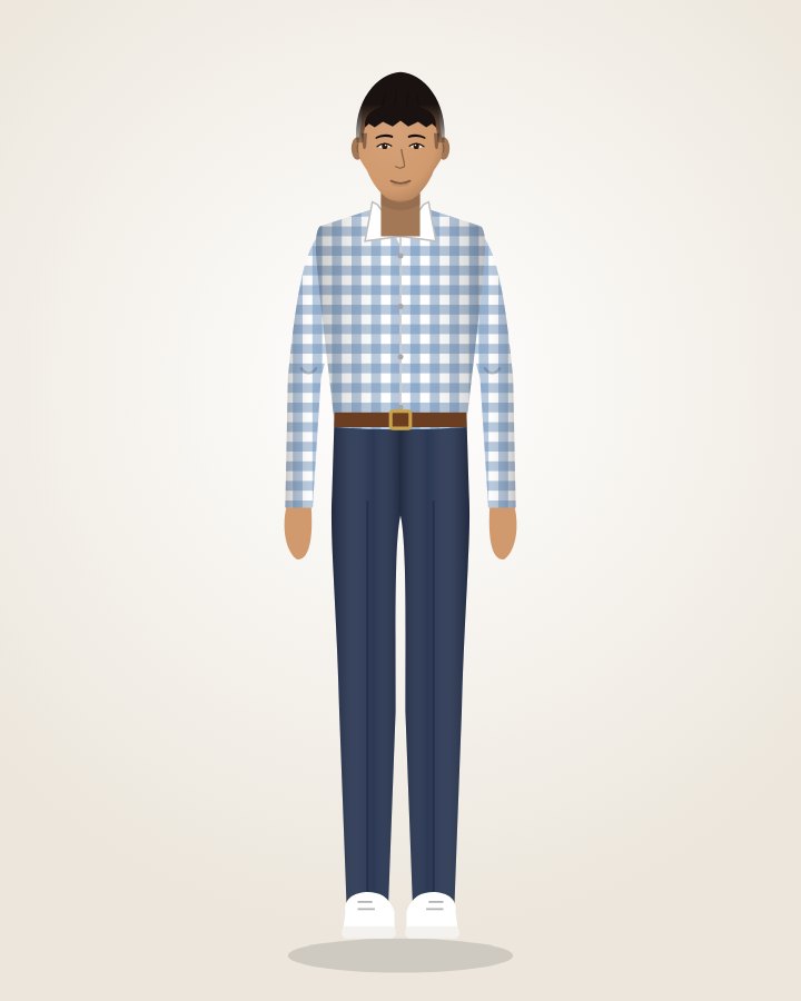 Gingham Shirt & Navy Chinos