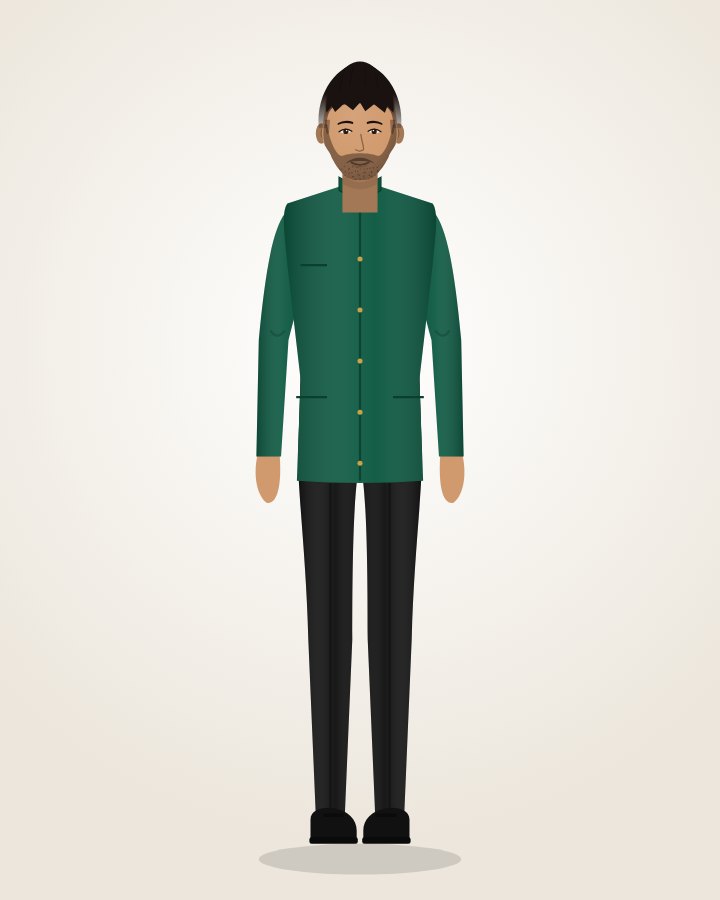 Emerald Velvet Bandhgala